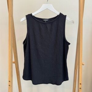 Liverpool Black Ribbed Tank Top